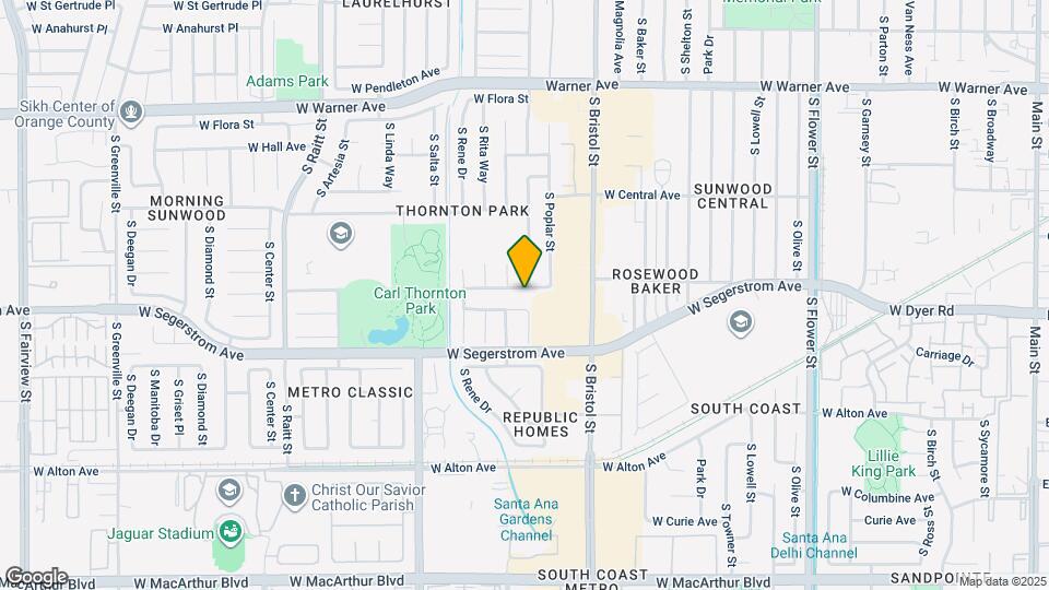 1502 W Hemlock Way Map and Location Details