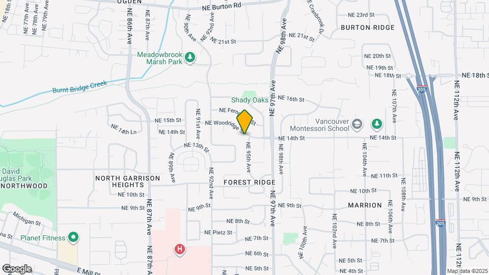 9423 NE Woodridge St Map and Location Details