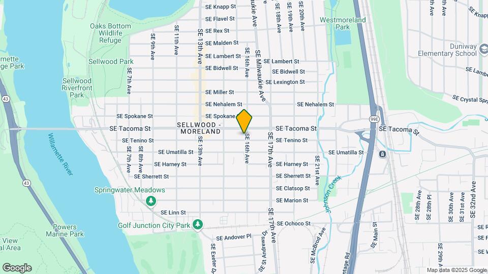 8131 SE 16th Ave Map and Location Details