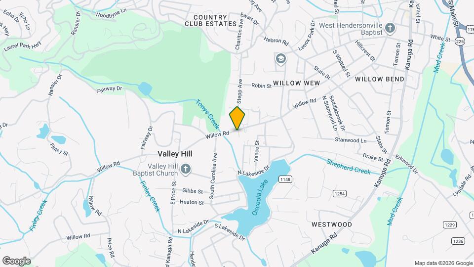 1708 Willow Rd Map and Location Details