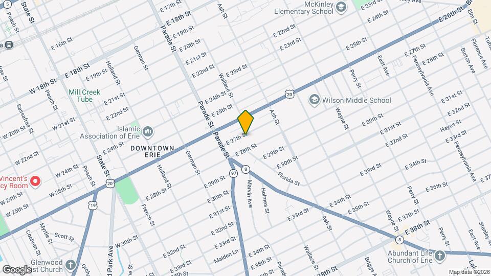 447 E 27th St Map and Location Details