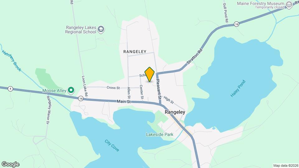 Rangeley Housing Map and Location Details