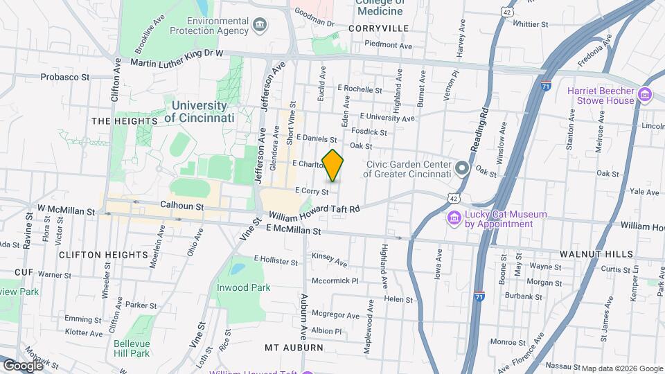 2605 Eden Ave Map and Location Details