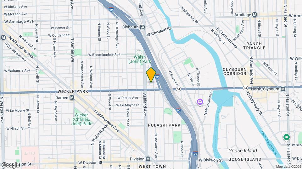 1618 N Bosworth Ave Map and Location Details