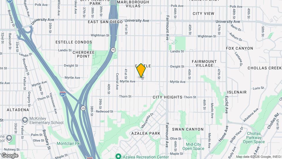 4186 Myrtle Ave Mapa y Detalles de la Ubicación