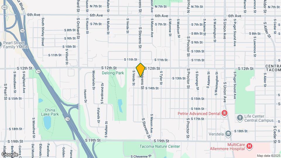 1232 S Stevens St Map and Location Details