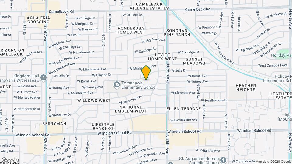 7556 W Turney Ave Map and Location Details