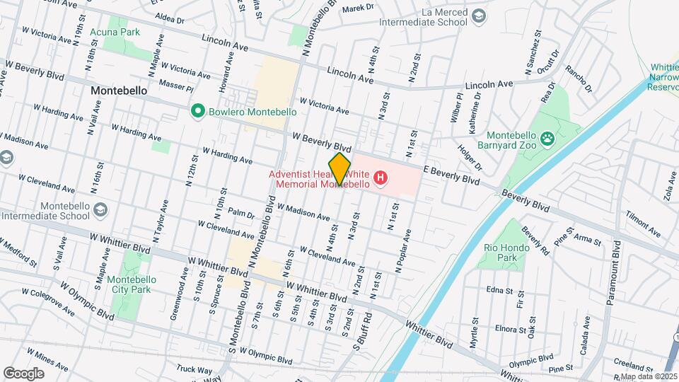 345 N 4th St Mapa y Detalles de la Ubicación