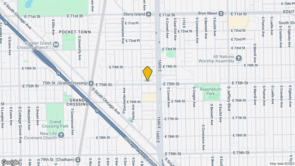 1518 E 75th St Map and Location Details