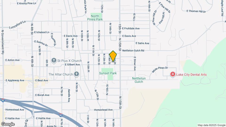 1409 E Gilbert Ave Map and Location Details