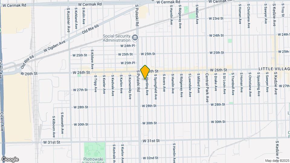 2634 S Harding Ave Mapa y Detalles de la Ubicación