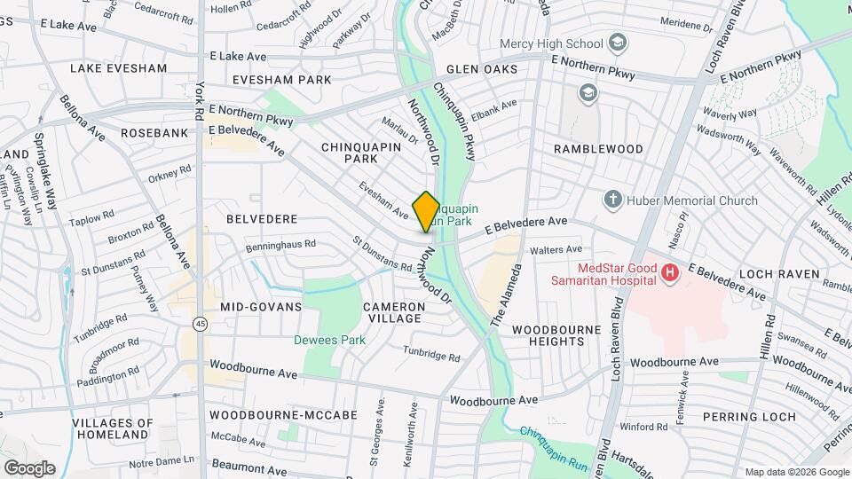 1020 E Belvedere Ave, Unit 1130H Mapa y Detalles de la Ubicación