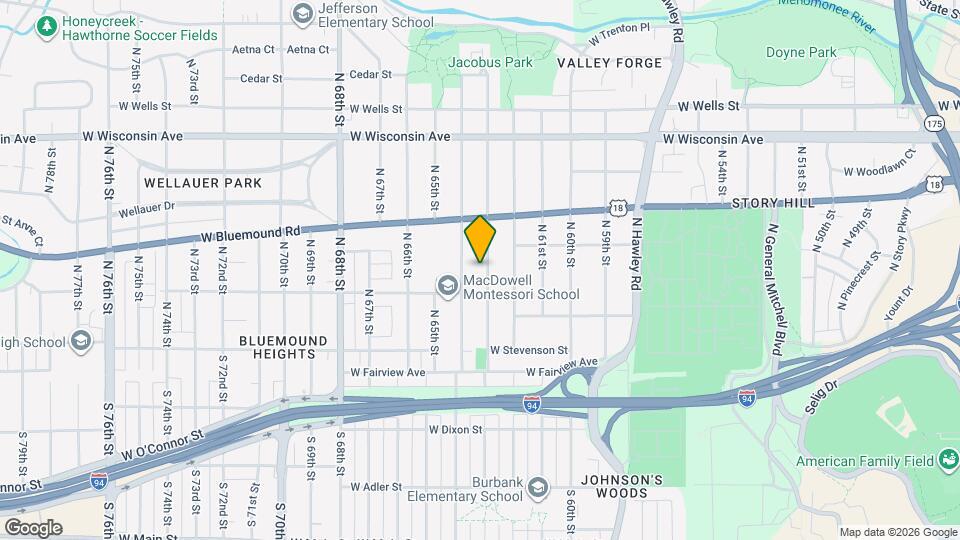 327 N 63rd St, Unit Tiny Upper Flat Map and Location Details