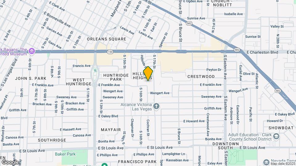 1621 Franklin Ave Map and Location Details