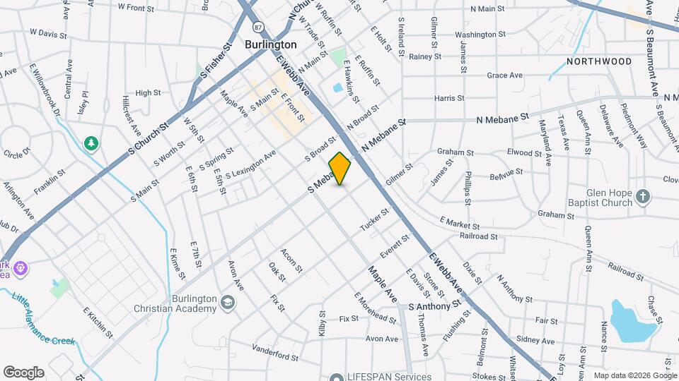 515 E Davis St Map and Location Details