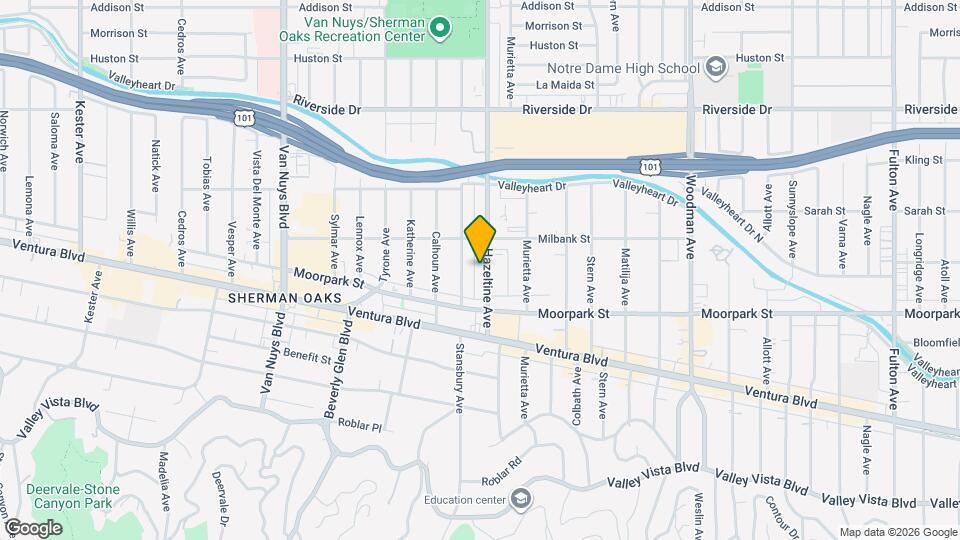 4455 Hazeltine Ave Map and Location Details