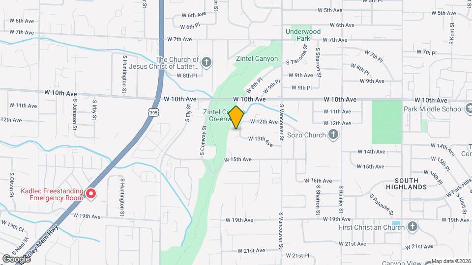 1206 S Zillah St Map and Location Details