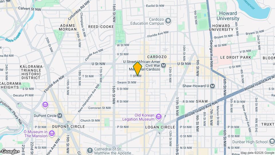 1418 T St NW Map and Location Details