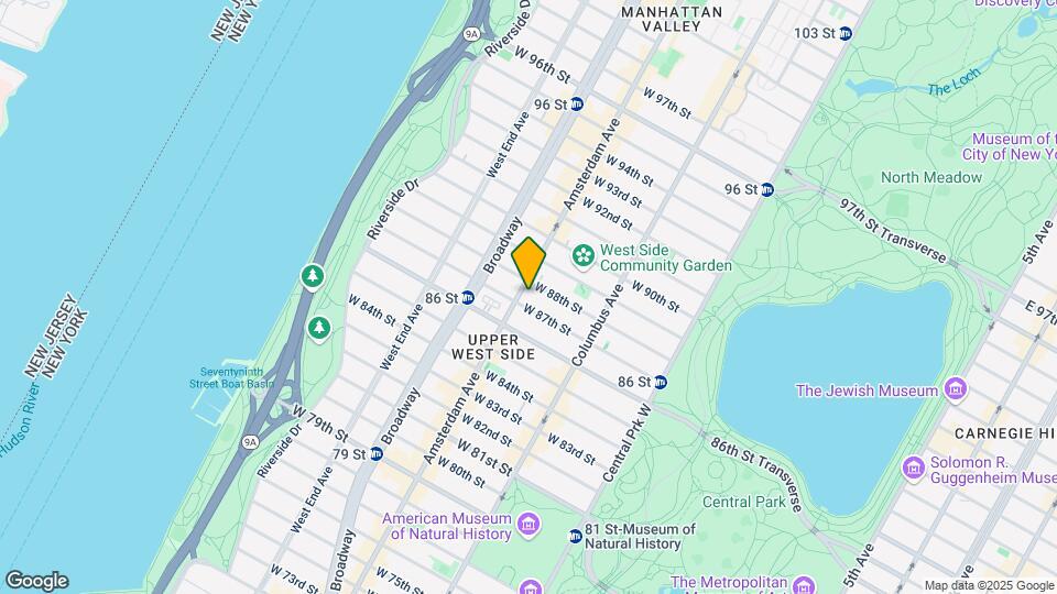 175 West 87th Street Mapa y Detalles de la Ubicación