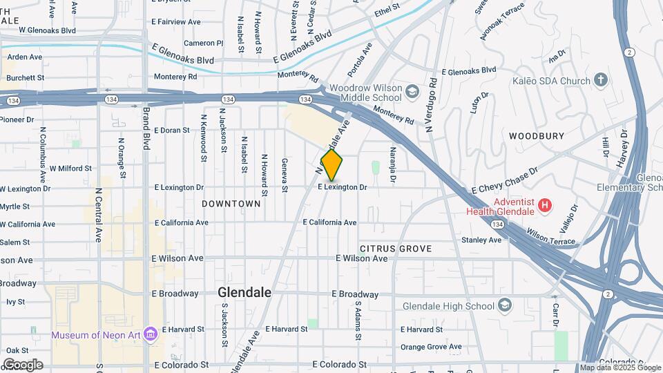 929 E Lexington Dr Map and Location Details