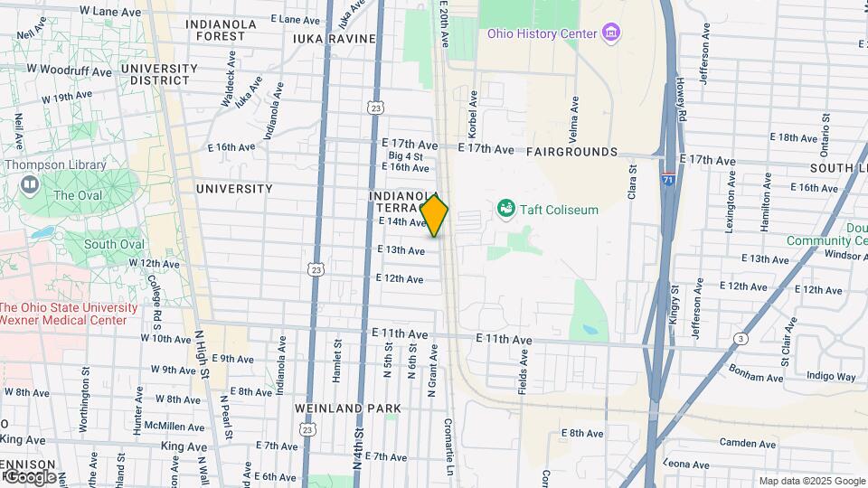 430 E 13th Ave Mapa y Detalles de la Ubicación