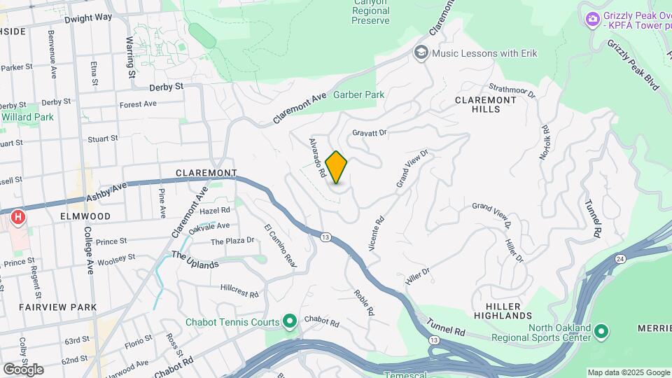 284 Alvarado Rd Map and Location Details