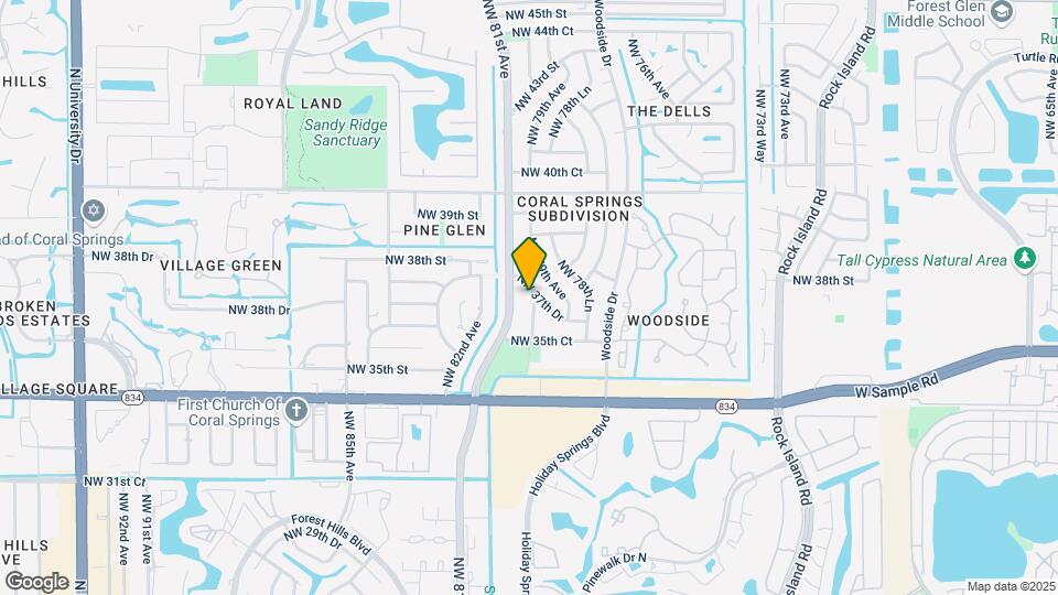 8000 NW 37th Dr Map and Location Details