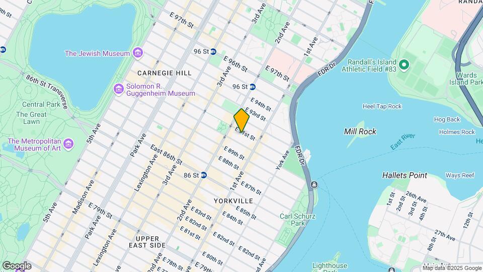 316 E 91st St Map and Location Details