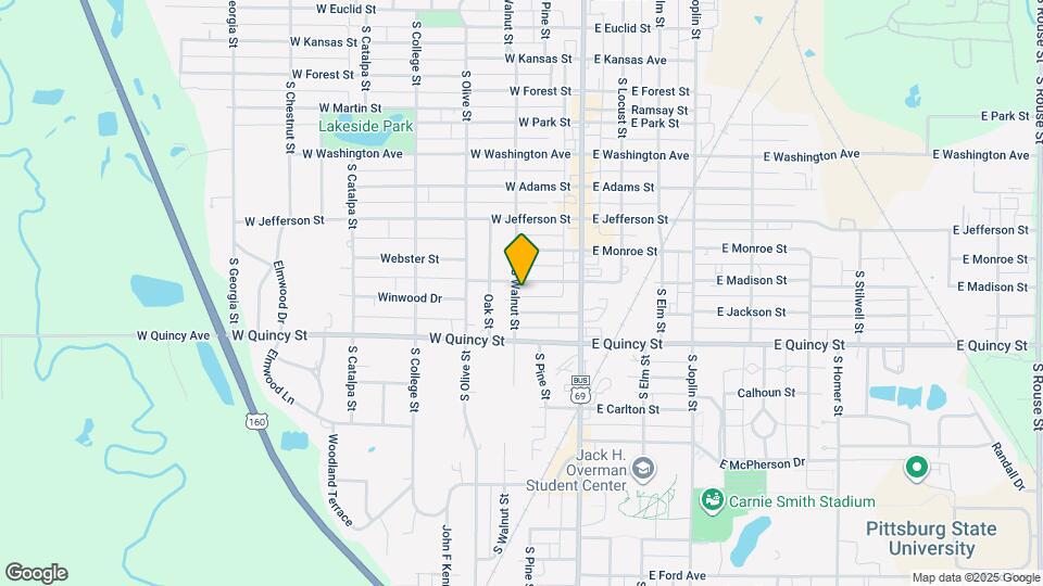 1105 S Walnut St Map and Location Details