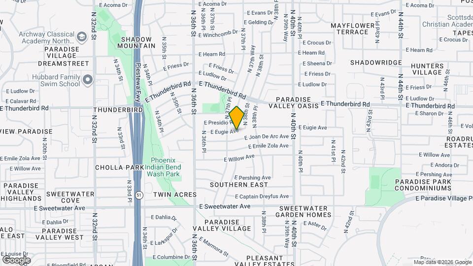 3733 E Eugie Ave Map and Location Details