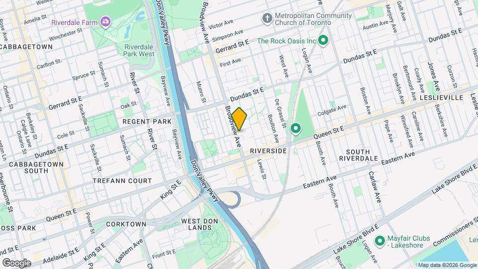 151 Broadview Ave Map and Location Details