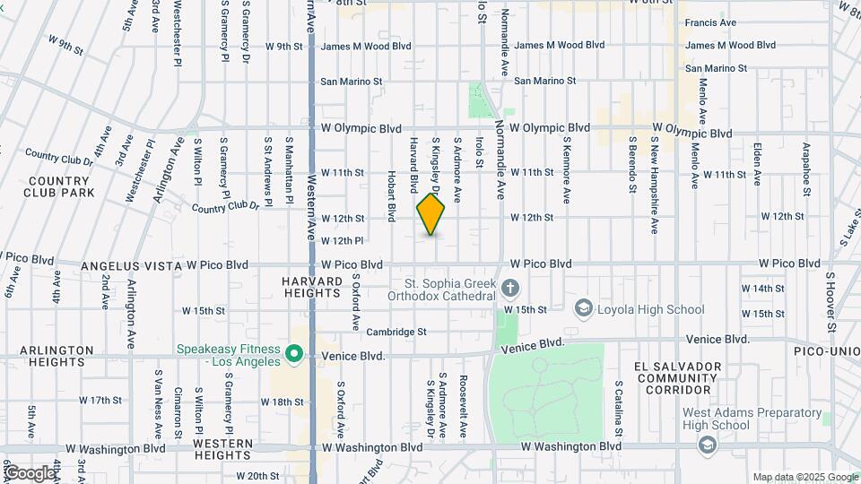 1229 S Kingsley Dr Map and Location Details