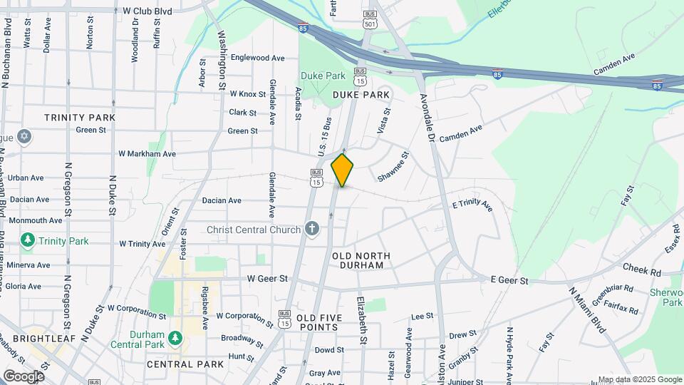 1518 N Roxboro St Map and Location Details