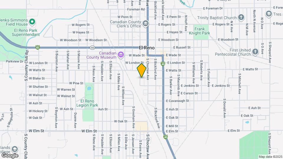 603 S Evans Ave Map and Location Details