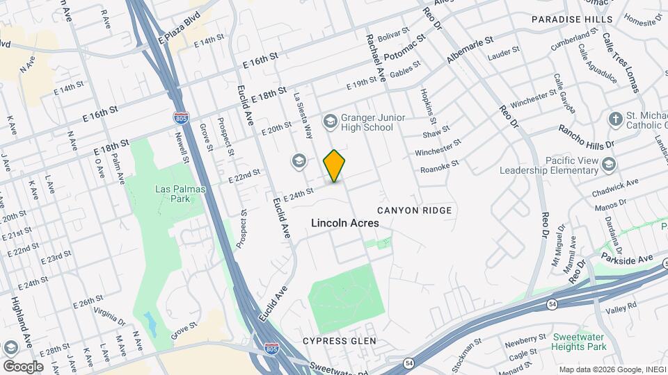 2740 E 24th St Map and Location Details