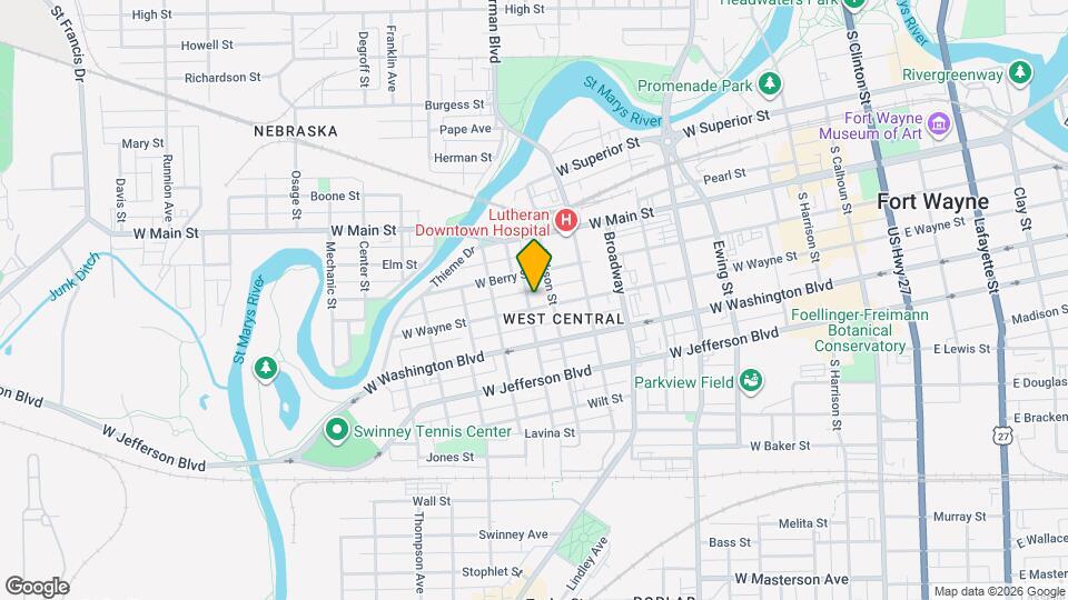 924 W Wayne St Map and Location Details