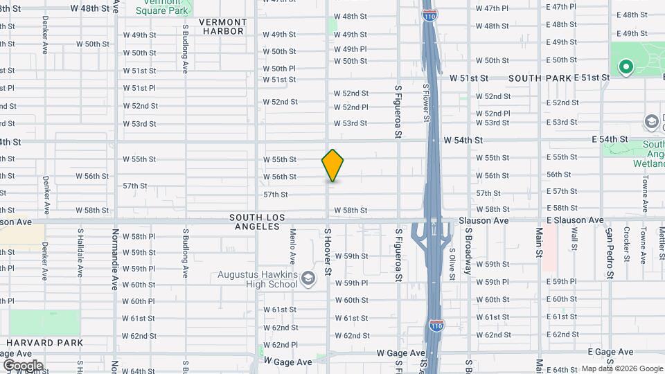 5614 S Hoover St Map and Location Details