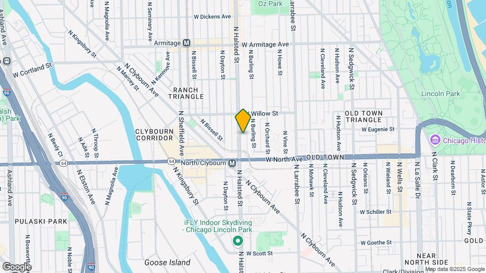 1653 N Halsted St Map and Location Details