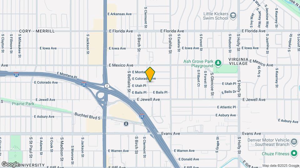 4501 E Utah Pl Map and Location Details