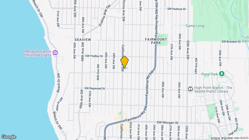 Mid-Century Modern West Seattle Apartment Map and Location Details
