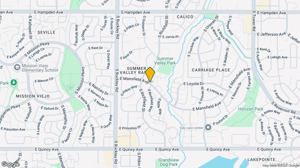 17361 E Mansfield Ave Map and Location Details