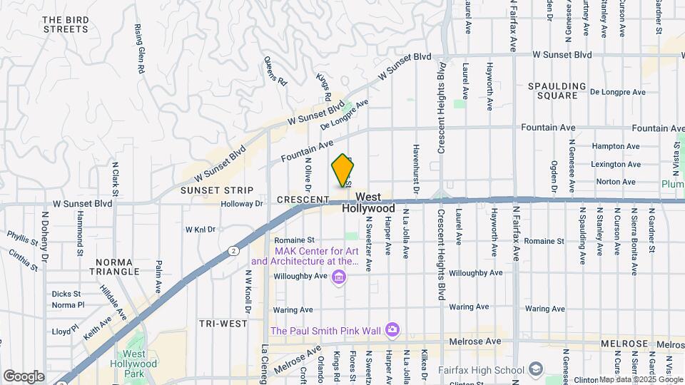 1111 N Flores St Map and Location Details