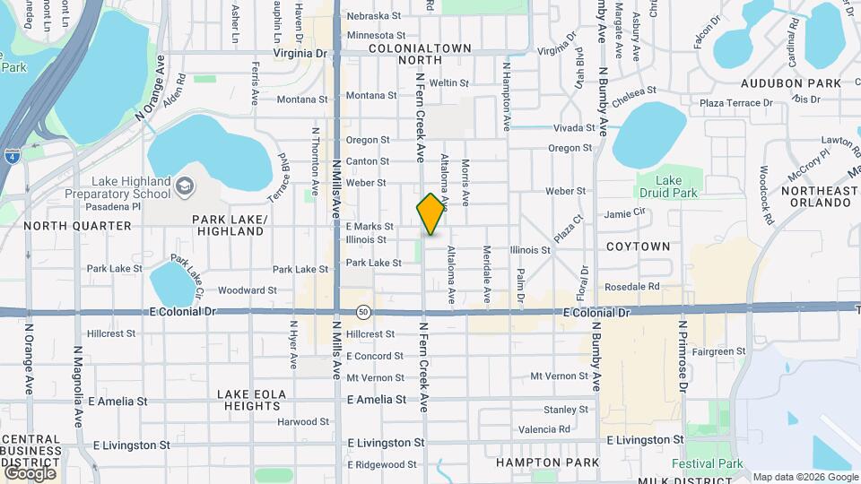 833 N Fern Creek Ave Map and Location Details
