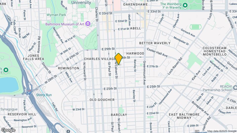 2701 N Calvert St Map and Location Details