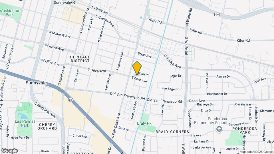 635 E Olive Ave Mapa y Detalles de la Ubicación
