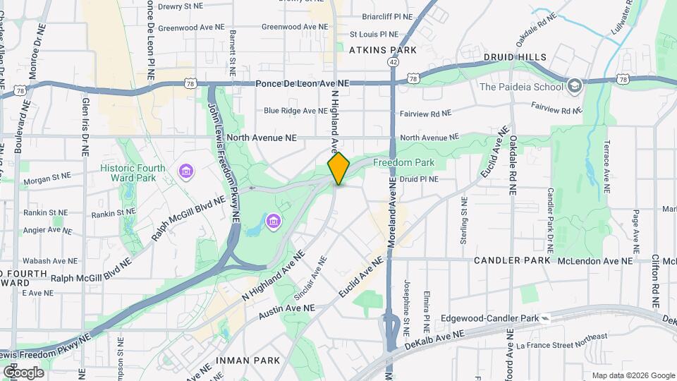 519 N Highland Ave NE Map and Location Details