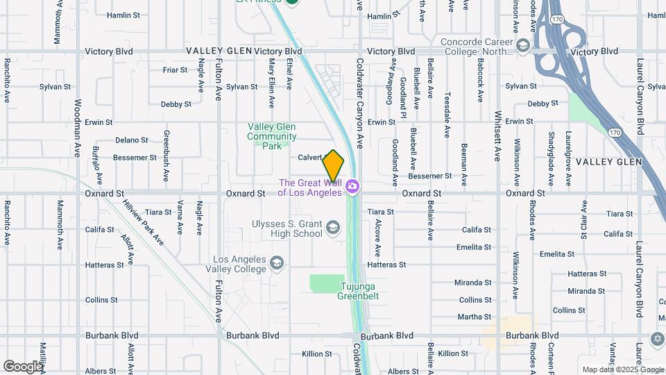 12945 Oxnard St Map and Location Details
