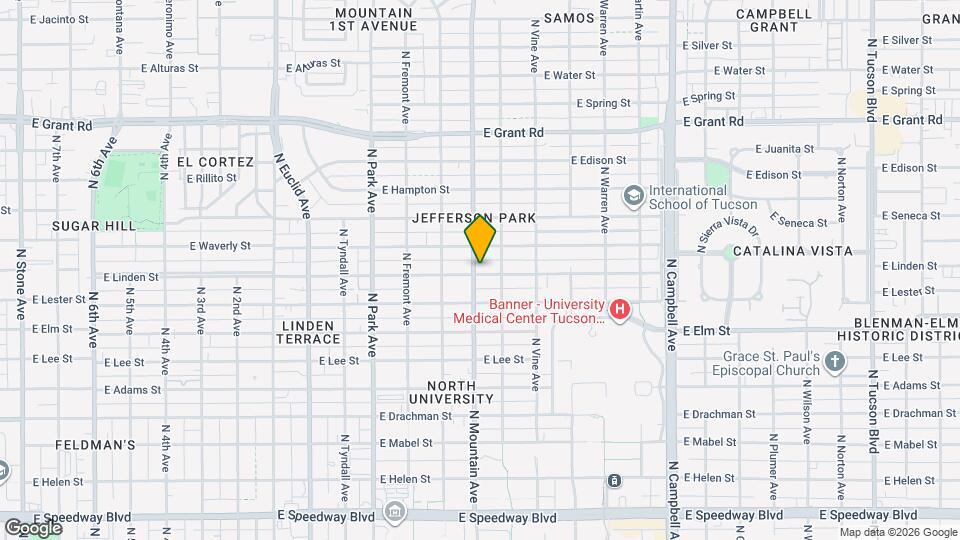 1305 E Linden St Map and Location Details