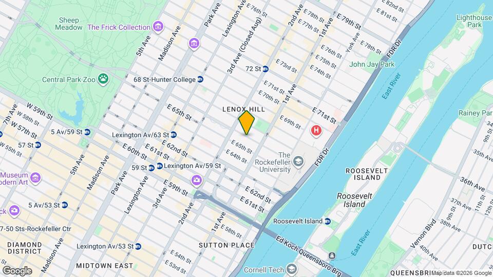 328 East 66th Street Map and Location Details