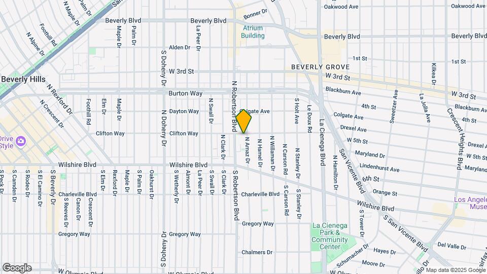 163 N Arnaz Dr Map and Location Details